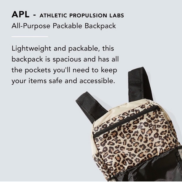 APL All Purpose Packable Beige & Animal Print Backpack - Picture 5 of 13